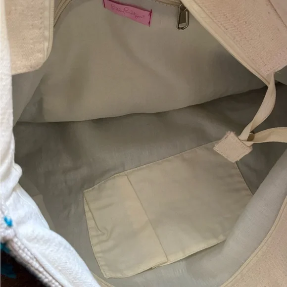 Lilly Pulitzer - Teal Boho Carpet Tote Bag - Picture 3 of 4